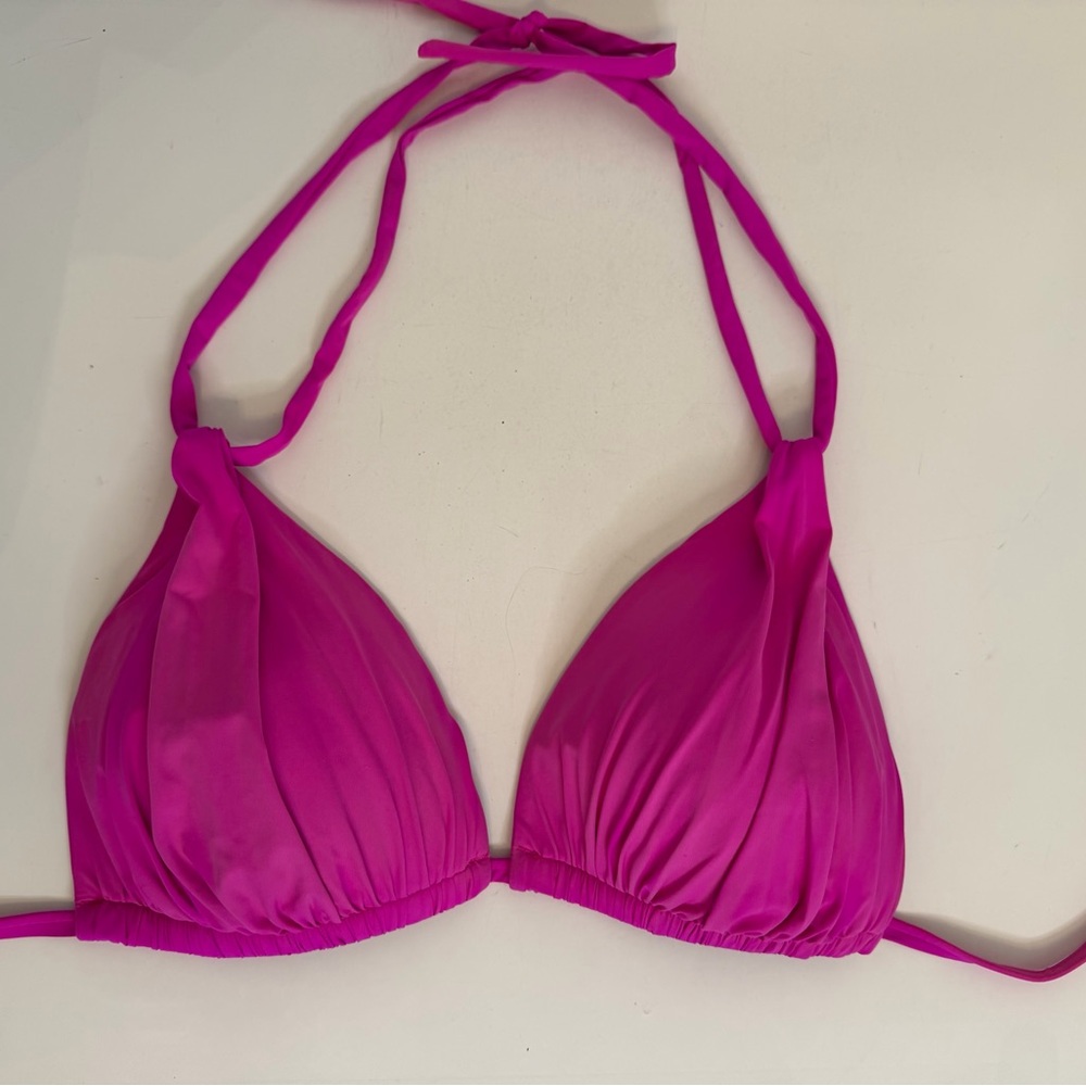 La Blanca- island goddess halter “violet”Triangle Bikini Top